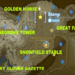 Mapa de puntos de referencia de Zelda Golden Horse