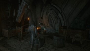 Final Fantasy 16 Blackthorne trabajando en Black Hammer Forge