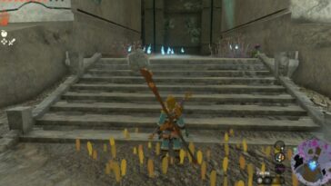 Totk Spirit Temple Enlace de entrada en primer plano de pasos