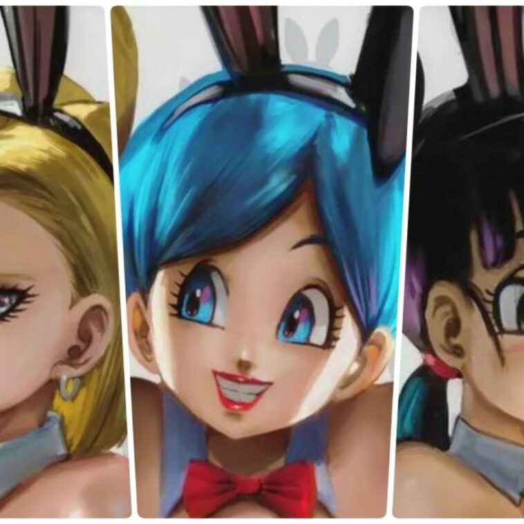 Fan art de Dragon Ball muestra a la Androide 18, Bulma y Milk como conejitas