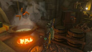Receta Totk Stamina Cocina de verduras silvestres fritas duraderas en Lookout Landing