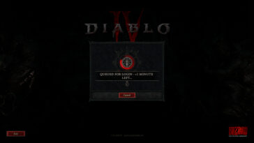 Pantalla de Diablo 4 con tiempo de espera