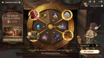 Diseño de varita de rueda misteriosa de Harry Potter Magic Awakened