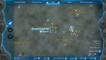 Lágrimas del Reino Trilby Valley Gleeok Mapa Ubicación