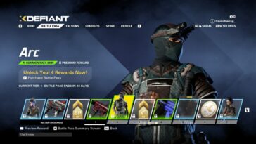Menú del pase de batalla de Xdefiant