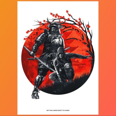 El póster metálico de Assassin's Creed Shadows Displate es exclusivo de Best Buy