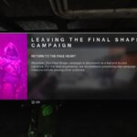 Error de campaña dejando la forma final Destiny 2