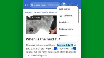 Atajos de selección de texto de Android: Calendario