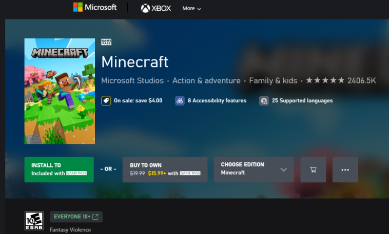 Comprar Minecraft