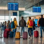 gente en el aeropuerto