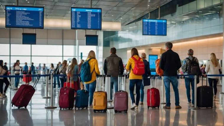 gente en el aeropuerto