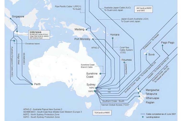 15 cables submarinos de Internet que conectan Australia con el mundo amenazados por barcos pesqueros, espías y desastres naturales