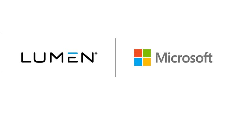 Logotipos de Lumen y Microsoft