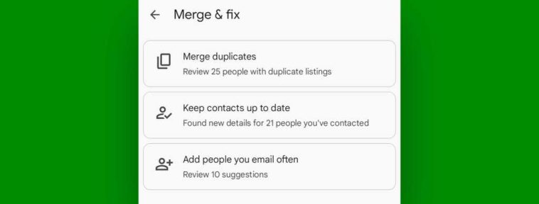 Contactos de Google Android: fusionar y reparar