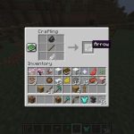 La receta para hacer flechas en Minecraft