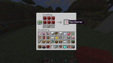 La receta para elaborar un estandarte en Minecraft