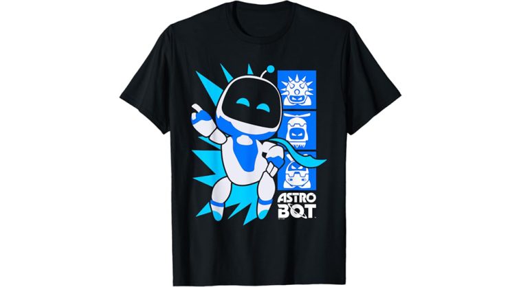 Camiseta con pose de victoria de Ripple Junction x Astro Bot