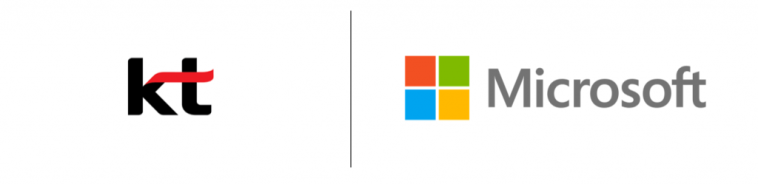 Bloqueo del logotipo de KT Corporation x Microsoft