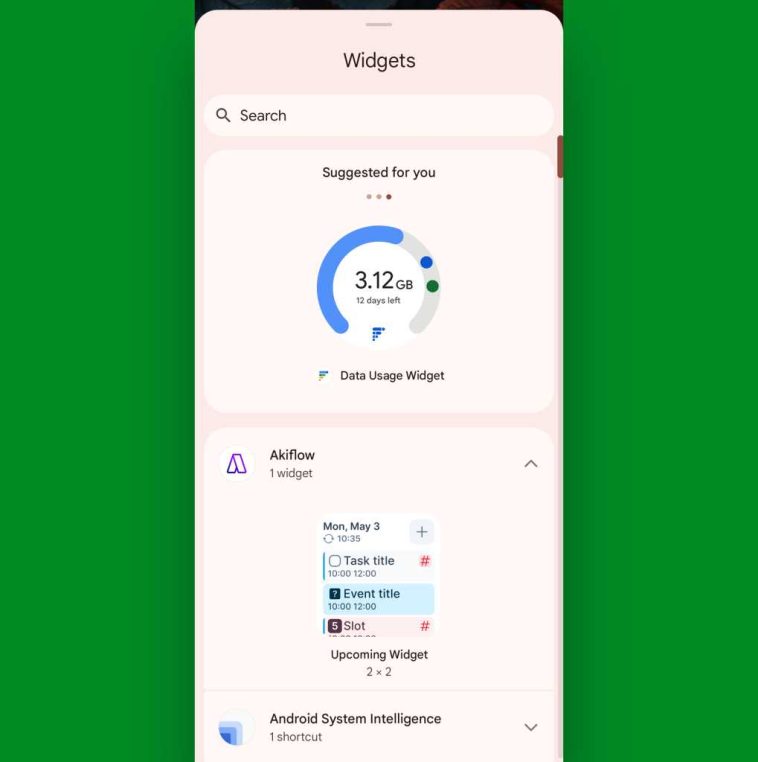 Google Pixel Android 15: widgets