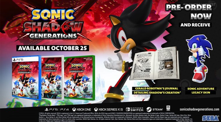 Bonificaciones por reserva de Sonic X Shadow Generations