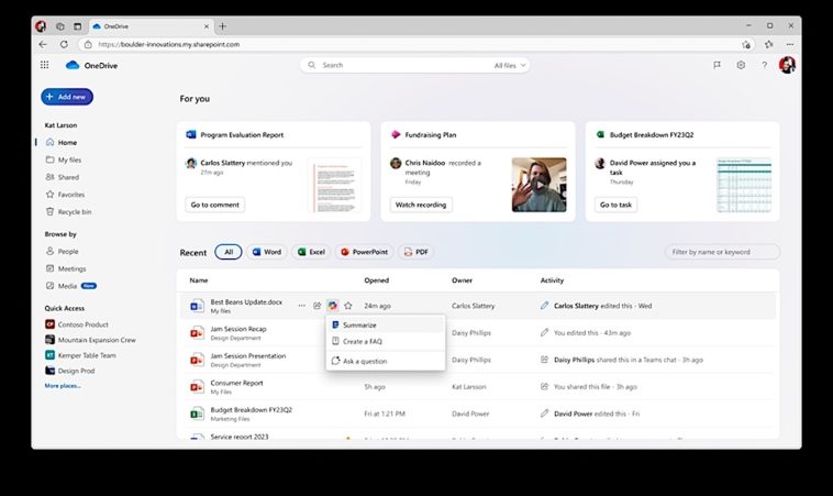 Microsoft lleva las herramientas Copilot AI a OneDrive