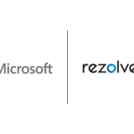 Logotipos de Microsoft y Rezolve AI