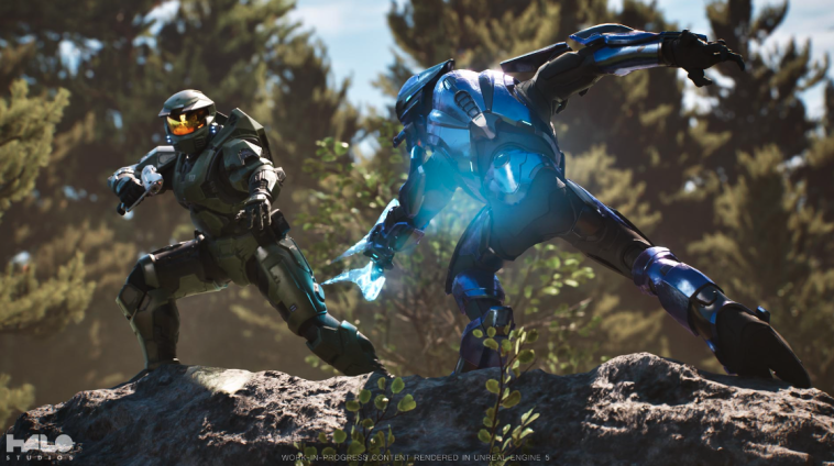 Una imagen de trabajo en progreso de Halo realizada en Unreal Engine 5