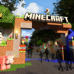 Una representación de cómo podría verse una atracción de Minecraft