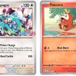 Terapagos y Fuecoco - Tarjetas promocionales de Pokémon Horizons: The Series