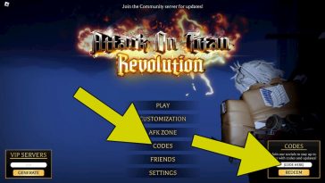 Canjeando códigos de Attack on Titan Revolution.