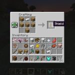 La receta de elaboración de un escudo en Minecraft