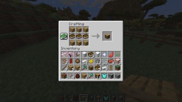 La receta de elaboración de una estantería en Minecraft