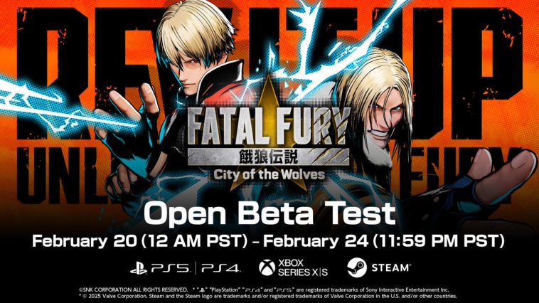 La prueba beta de Fatal Fury está establecida para el 20 al 24 de febrero.