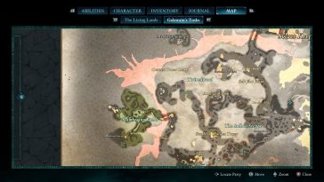 El tesoro se puede encontrar en un conjunto de ruinas al sur de Outcast Tower Camp.