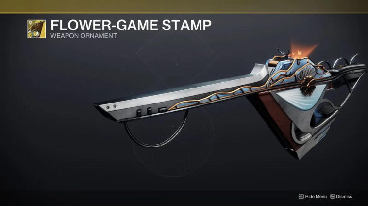 El adorno de sello del juego de flores para el sinfín de finalidad en Destiny 2