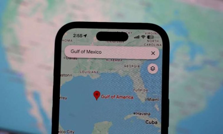 Google dice que las personas que usan mapas fuera de los Estados Unidos verán el nombre original del Golfo de México y el apodo de 'Gulf of America'
