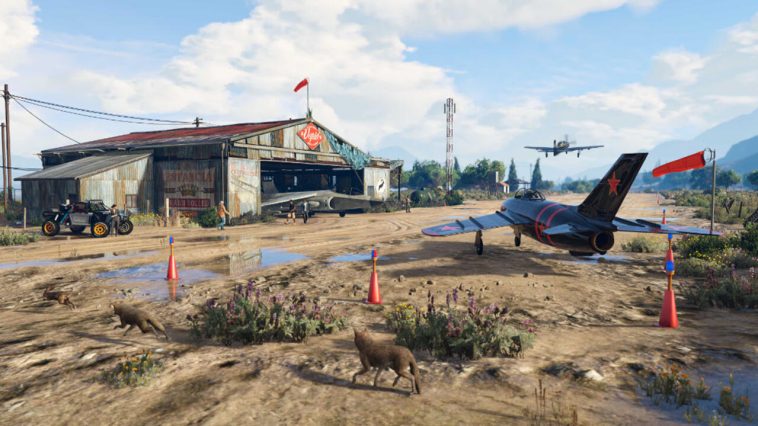 El estado actual de Hangar de campo McKenzie en GTA en línea.