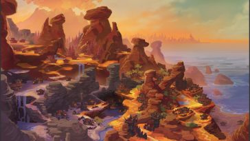 Arte conceptual para un jugador de la Horda que alberga el vecindario.