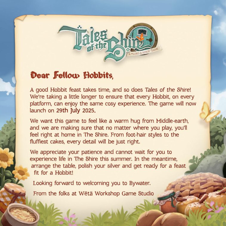 El mensaje completo de los Tales of the Shire Developers División Privada y el taller Wētā.