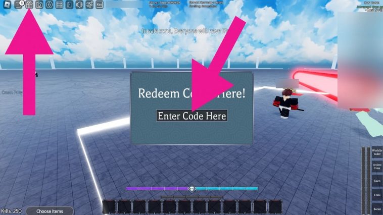 Cómo canjear códigos en Type Soul Battlegrounds