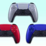 Ahorre grande en tres controladores PS5 dualsense: azul cobalto, rojo volcánico y plata