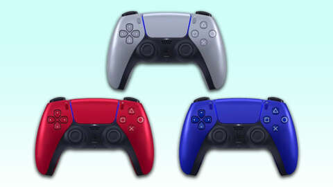 Ahorre grande en tres controladores PS5 dualsense: azul cobalto, rojo volcánico y plata
