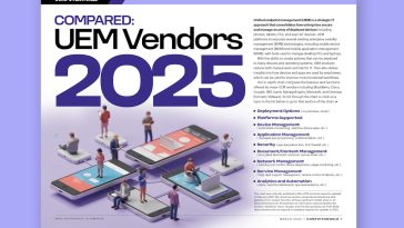Descargue la tabla de comparación de proveedores de UEM, edición 2025