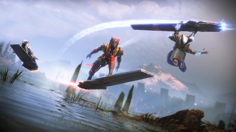 Guardianes que viajan en el skimmer vectorial de Allstar