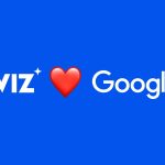 Gráfico destacado con los logotipos de Wiz y Google Ahd A Heart Icon en el medio.
