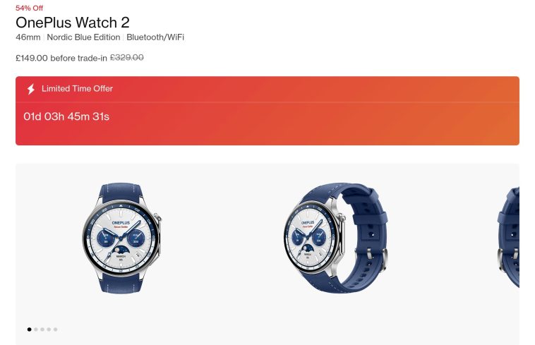 OnePlus Watch 2 a la venta 54% de descuento