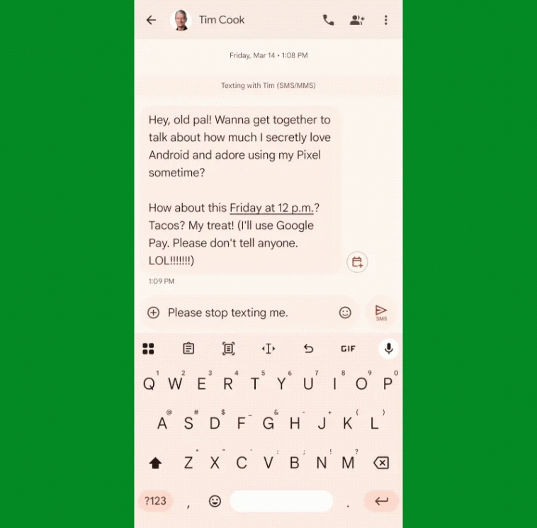 Triping de Android: teclado de deshielo de Gboard