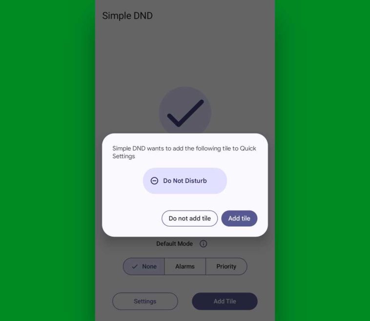 Android no molesta alternar: DND simple