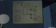 El diagrama muestra cómo funcionan los mecanismos de la sala de bombas.