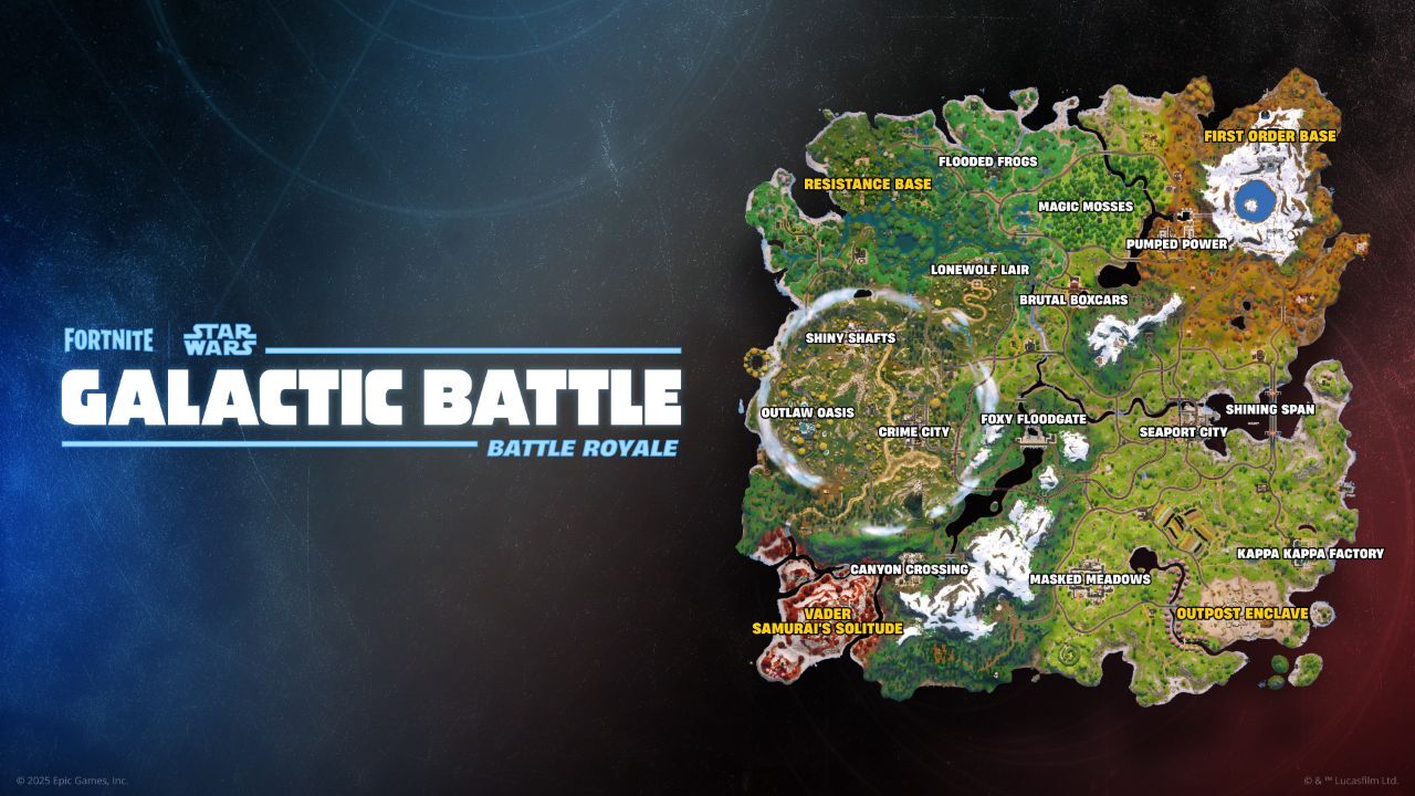 Cambios del mapa de batalla galáctico de Fortnite